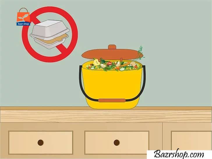 ظروف قابل کمپوست را به سطل کمپوست خانگی خود اضافه نکنید