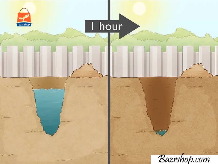 ریختن آب در ته خاک