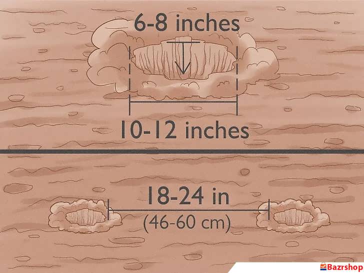 حفر گودال و فاصله گذاری
