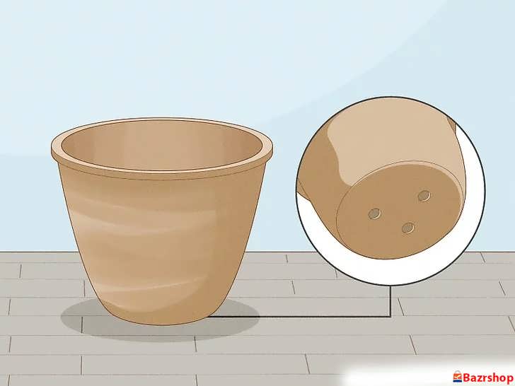 انتخاب گلدان هایی با سیستم زهکشی مناسب