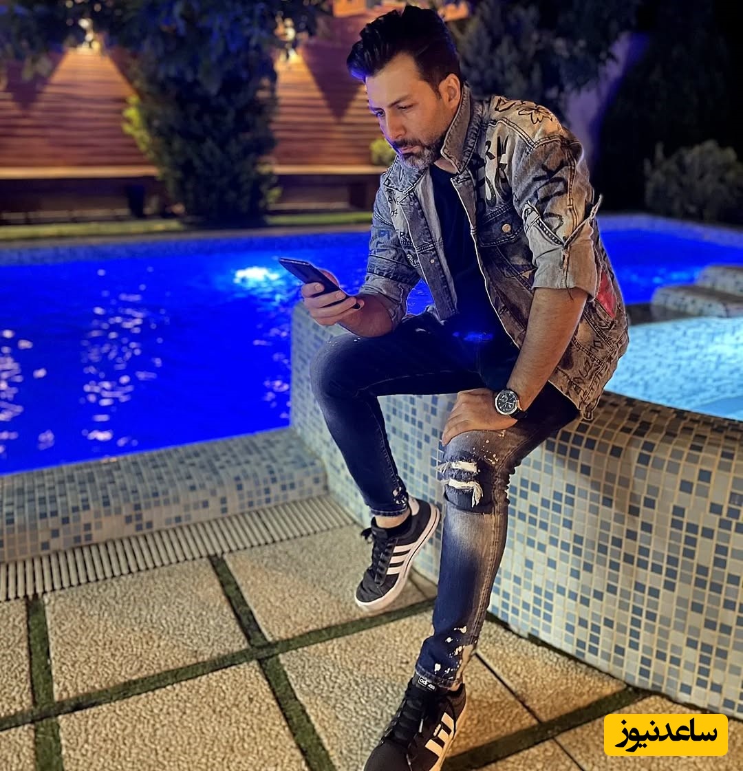 نگاهی به چیدمان خونه مجردی شیک و ایرانی پسند «مجید واشقانی»/ از استخر و مبلمان مدرن تا دکوری‌های هنری و کتابخانه پر از کتاب