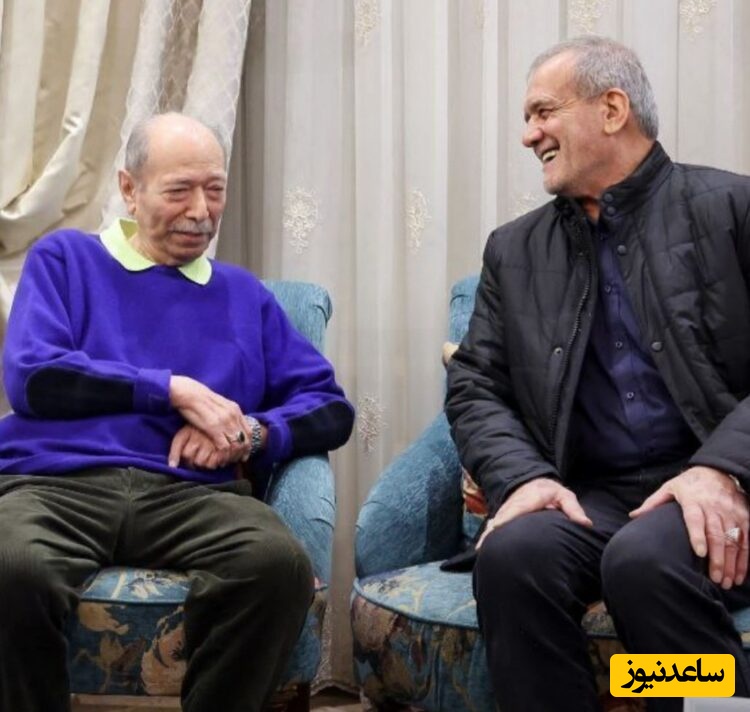 نگاهی به دکوراسیون خانه علی نصیریان در شبی که میزبان پزشکیان و دخترش بود؛ از مبلمانی همرنگ با فرش تا پذیرایی با هندوانه و زولبیا بامیه همراه با آوازخوانی آقابزرگ سینما برای رئیس‌جمهور