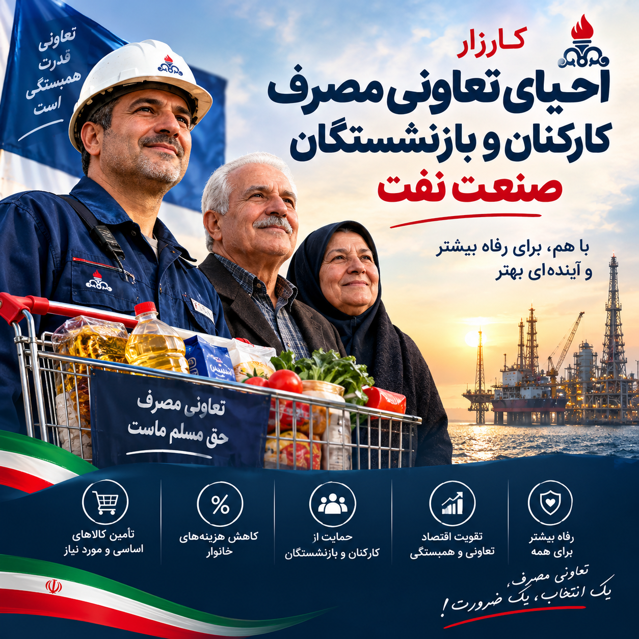 درخواست احیای تعاونی مصرف کارکنان و بازنشستگان صنعت نفت